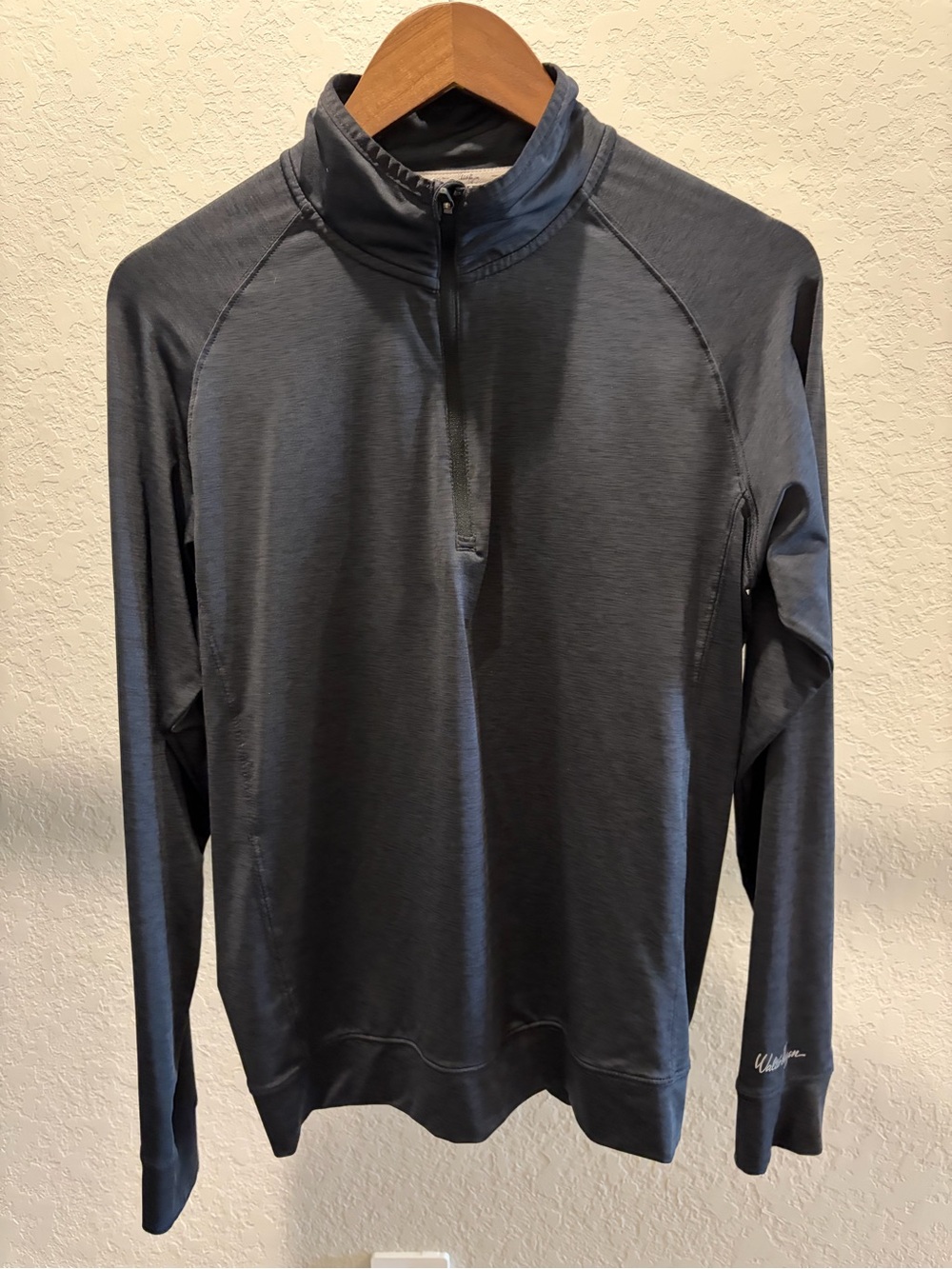Walter Hagen Black charcoal Heather 1/4 Zip Pullover